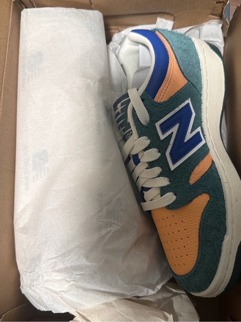 New Balance 480 Green Orange Low Top Sz 4.5 Men . Women Sz 6